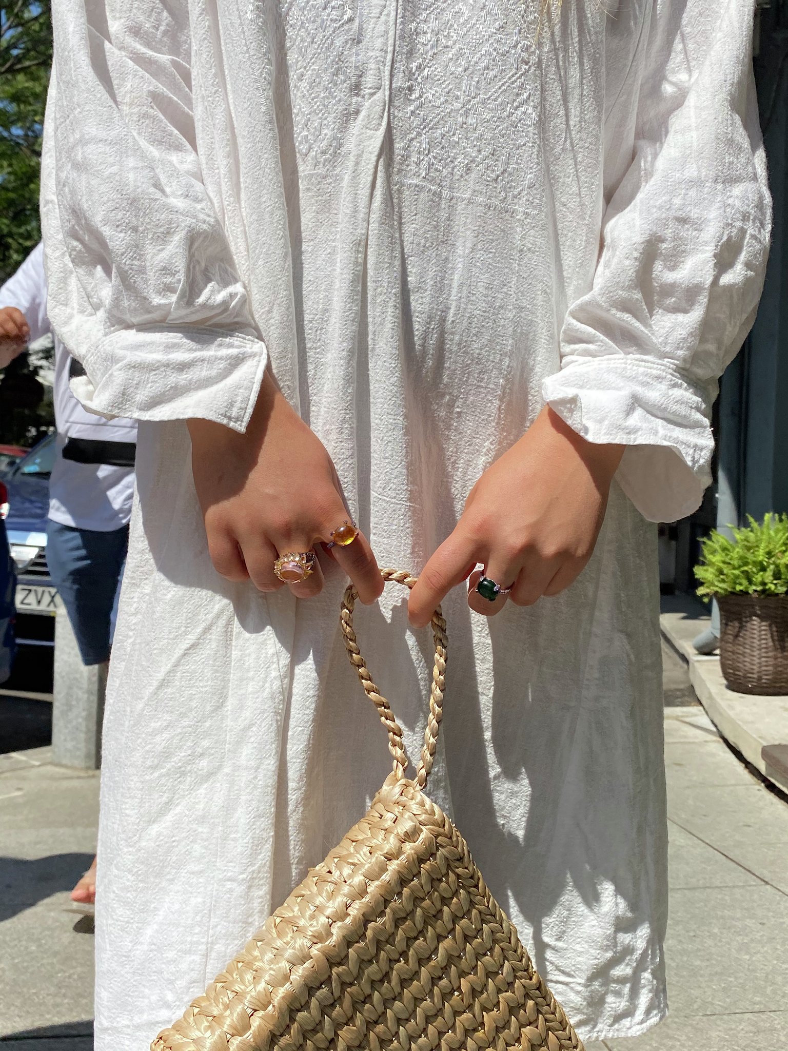 Romanian Vintage peasant linen dress from Mehedinti