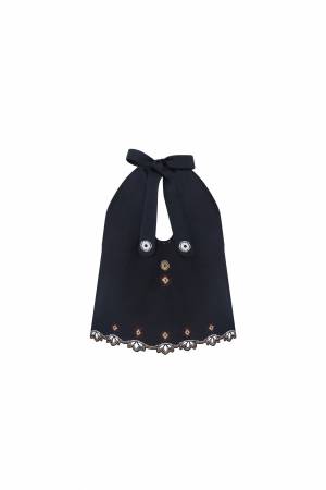 Check Mate Top in blue navy