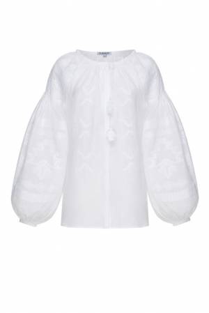 Tina White Embroidered Blouse