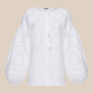 Tina White Embroidered Blouse