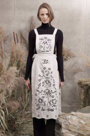 TREE OF LIFE" WHITE DOUBLE APRON