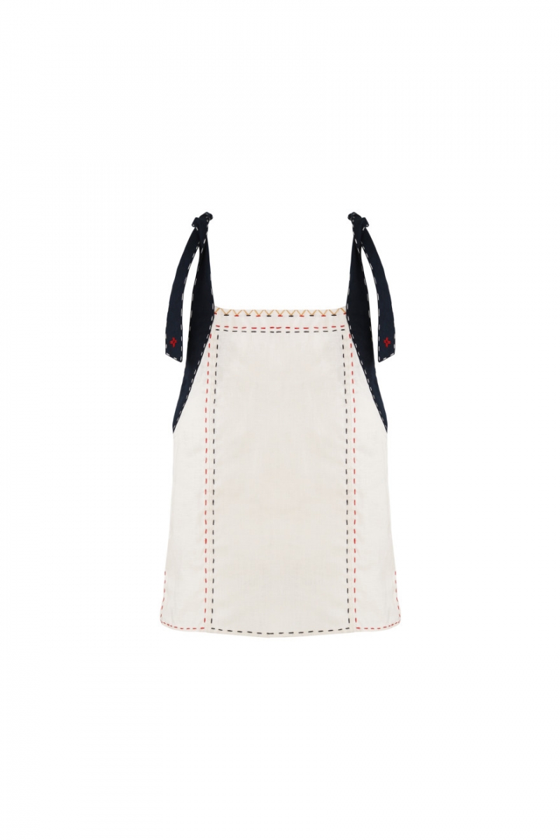 Animal Realm Crafted Linen Top 