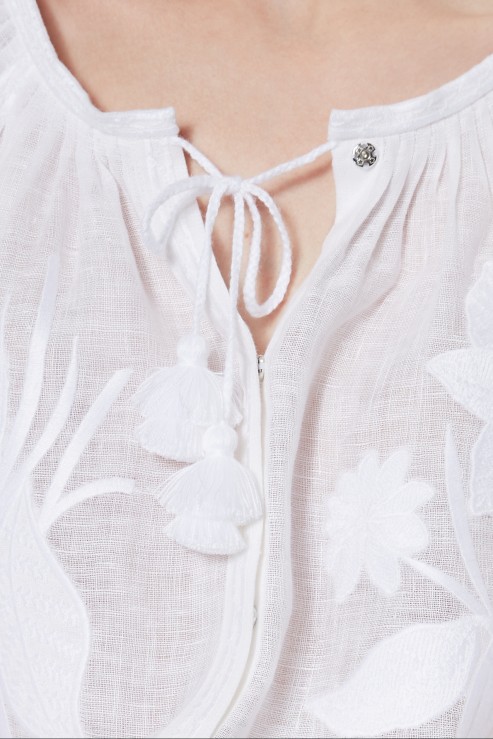  Eden White Embroidered Blouse