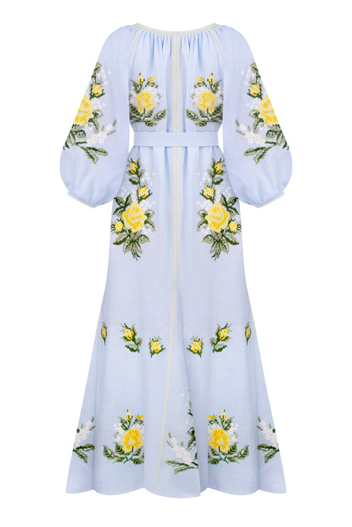 Evelyn Blue Maxi Dress Foberini