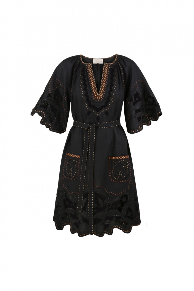 Flying Home Embroidered Dress 