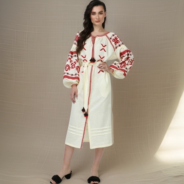 Foberini Embroidered Folk Ukrainian Dress Tina