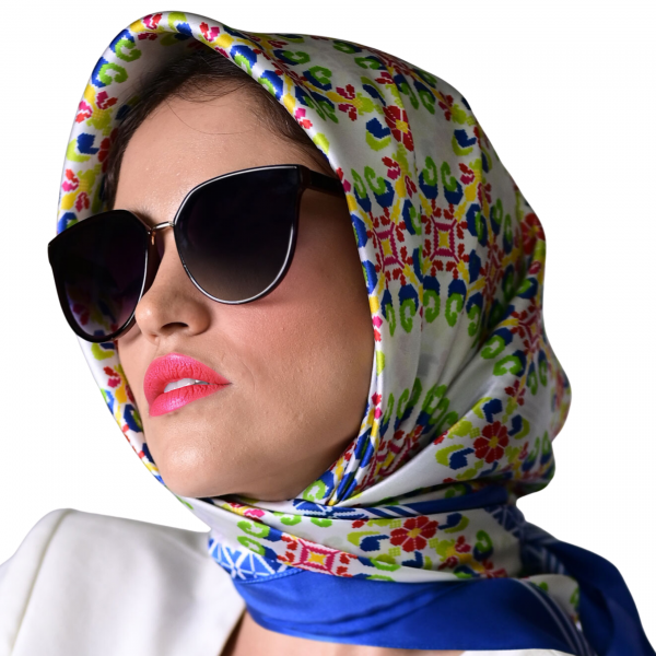 Folk Bloom Silk Scarf