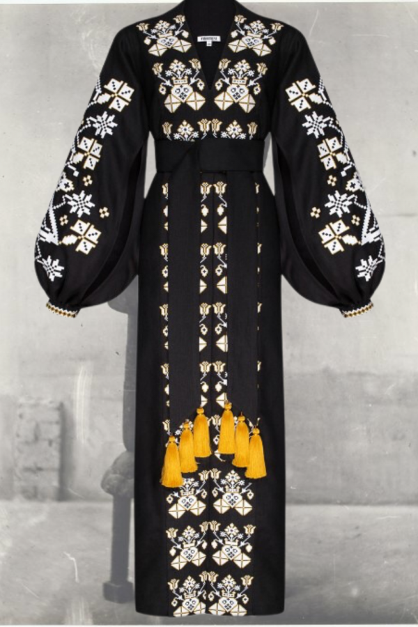Kimono Dress-Embroidery “Flower of the Desert”