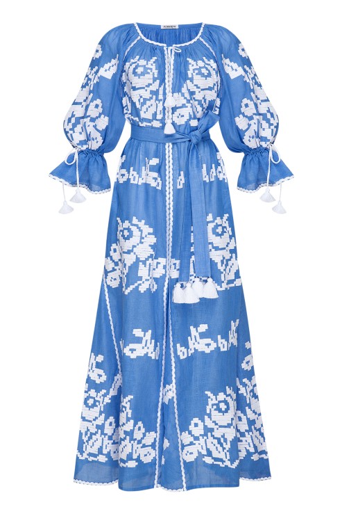 Ocean Blue handcrafted dress