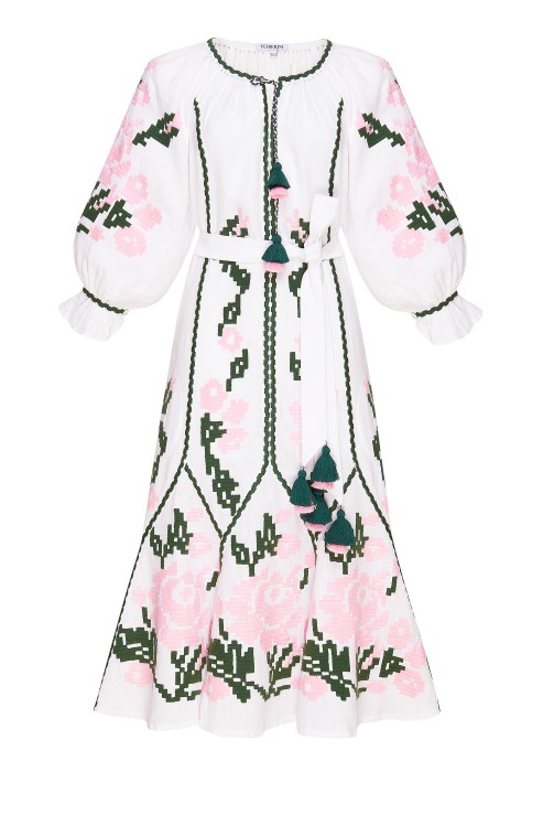Marta Embroidered midi dress 