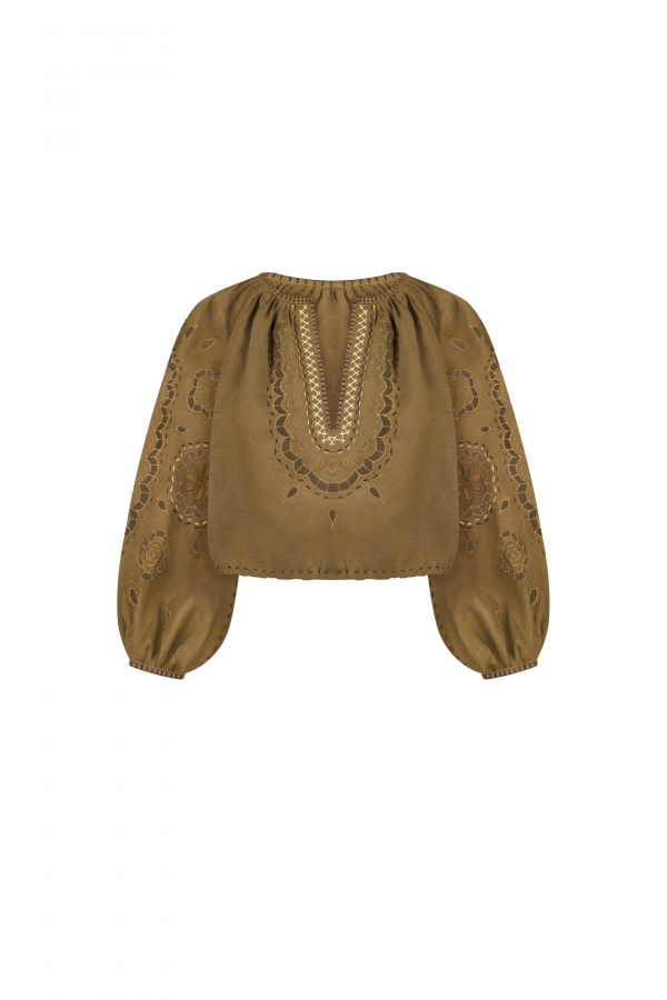 Merezhivo cropped blouse
