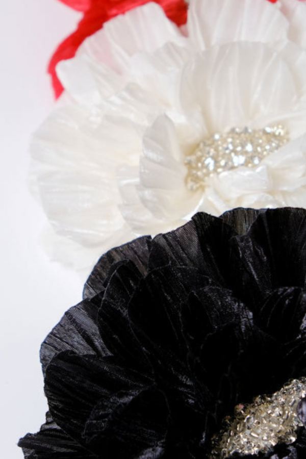Paris Floral Brooch in Red