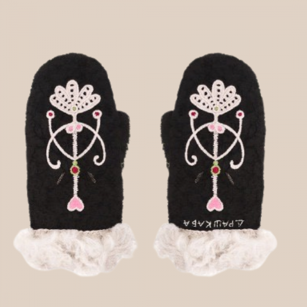 Snowfall Mittens In Black