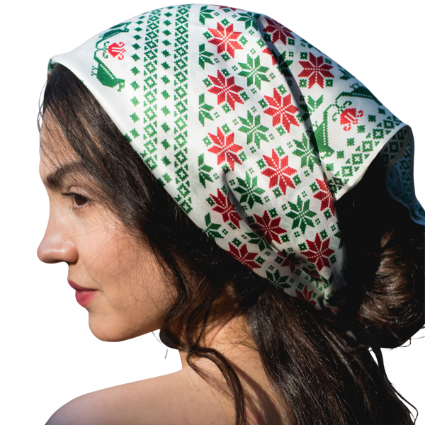  Turtledoves motif silk scarf