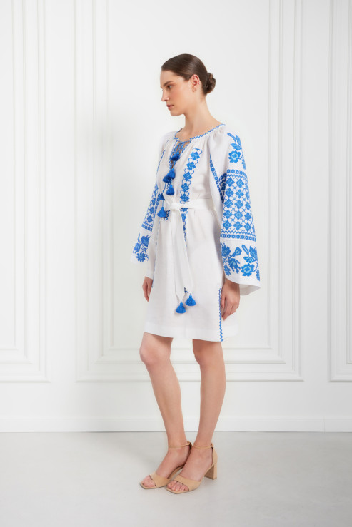 Ukrainian  white tunic Zoryana Foberini