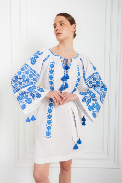 Ukrainian  white tunic Zoryana Foberini