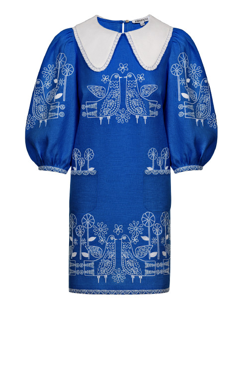 Zozulya blue mini dress